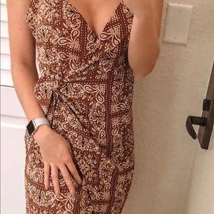 Brown Paisley dress size small.